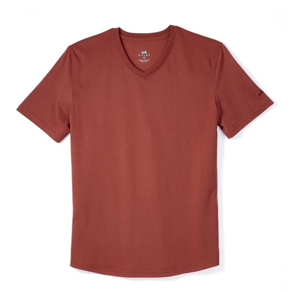 Myles Men’s Everyday Tee with V-Neck in Crimson Size Medium - Picture 1 of 8